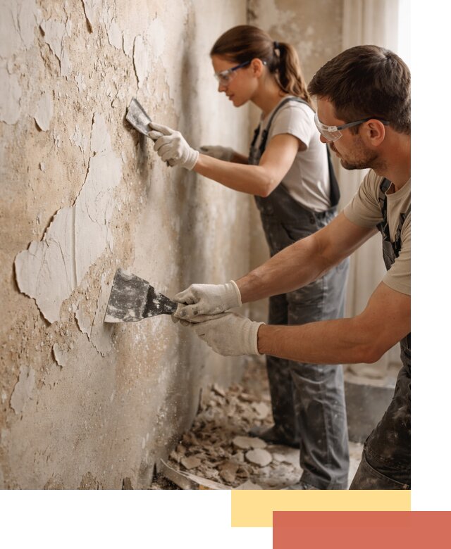 Снятие старой шпаклевки и подготовка поверхностей в Гагарине