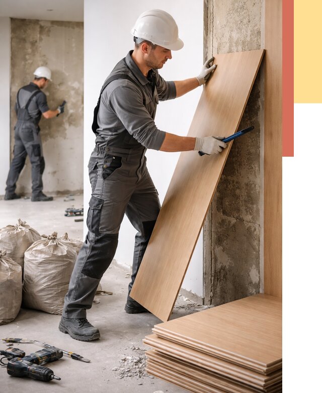 Демонтаж стеновых панелей в Гагарине от 3641 руб. за м² быстро и недорого | ОТДЕЛОЧНИК-Ггр