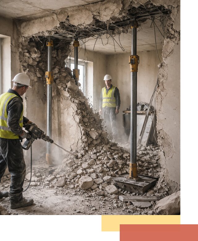 Снос несущих стен в Гагарине с гарантией безопасности и качества