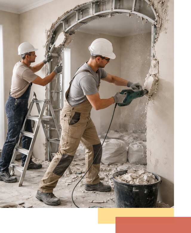 Демонтаж гипсокартонной арки в Гагарине быстро и аккуратно