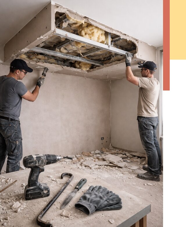 Демонтаж короба из гипсокартона в Гагарине от 1581 руб. — быстро и недорого | ОТДЕЛОЧНИК-Ггр