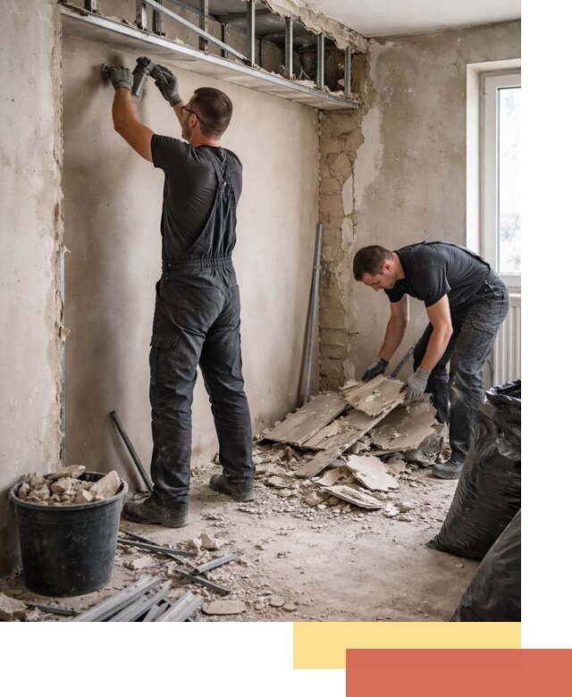 Демонтаж короба из гипсокартона в Гагарине быстро и аккуратно