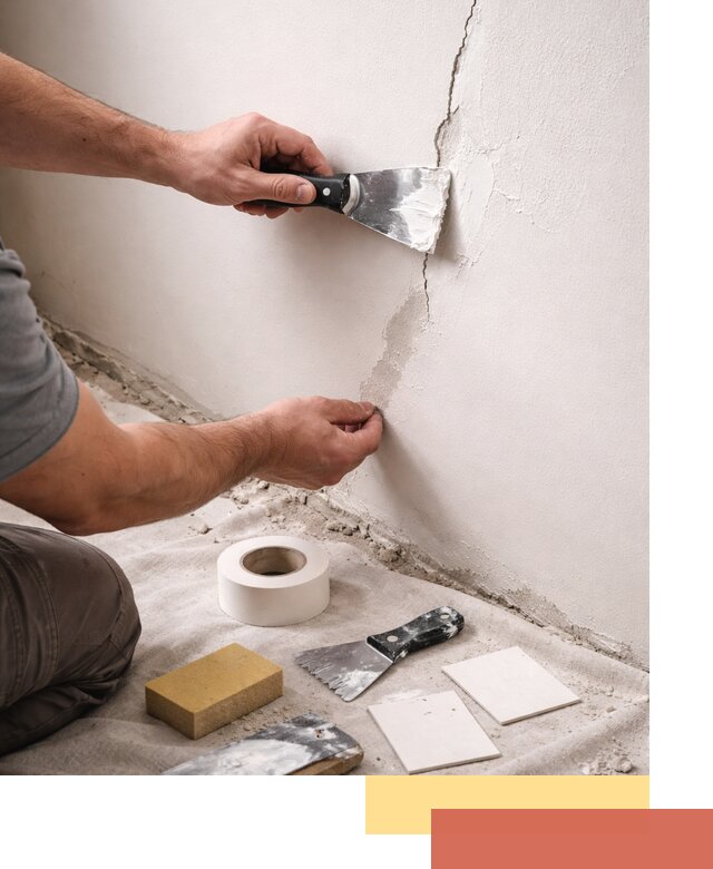 Заделка трещин и сколов в стенах и потолках в Гагарине