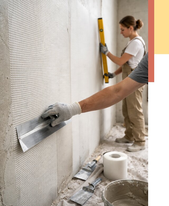 Армирование стен стеклосеткой в Гагарине от 3329 руб. под ключ | ОТДЕЛОЧНИК-Ггр