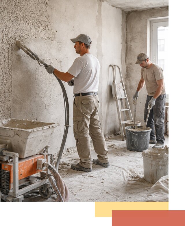 Машинная штукатурка стен в Гагарине — быстро и качественно