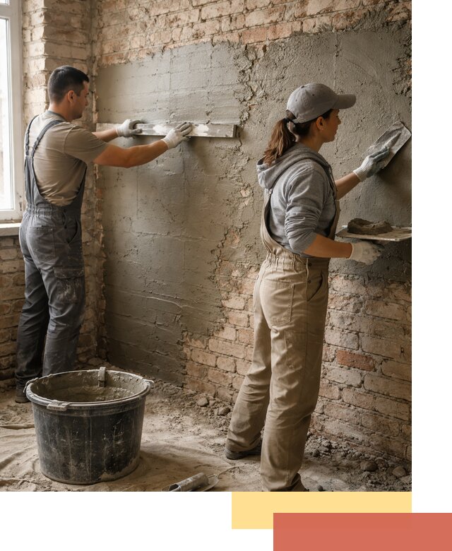 Штукатурка кирпичных стен в Гагарине — качественно и надежно