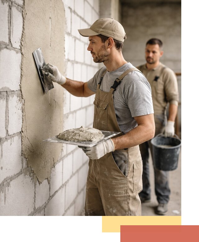 Штукатурка стен из газобетона в Гагарине под ключ