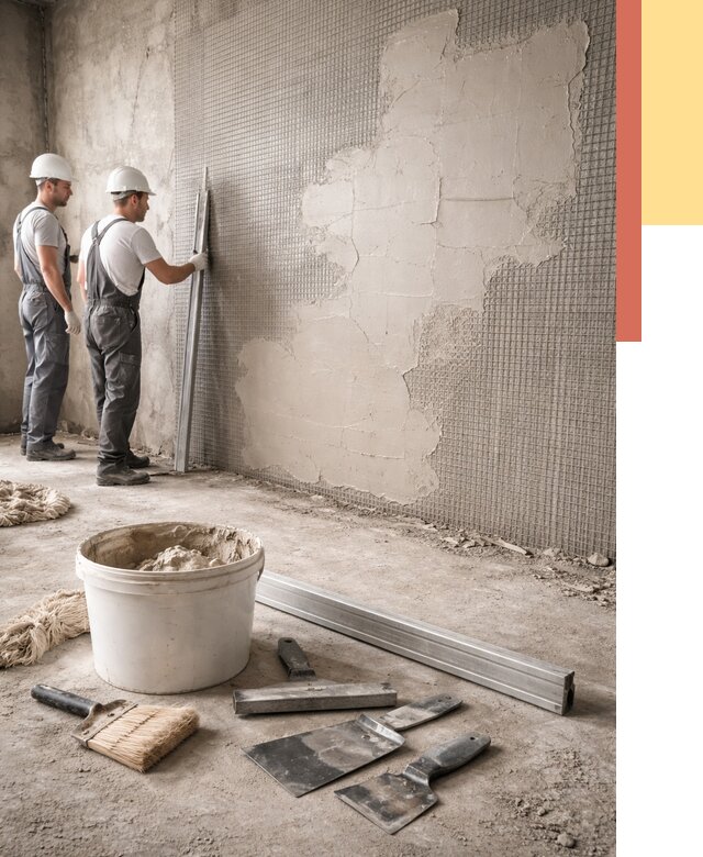 Штукатурка стен по сетке в Гагарине от 5722 руб./м2 — быстро и недорого | ОТДЕЛОЧНИК-Ггр