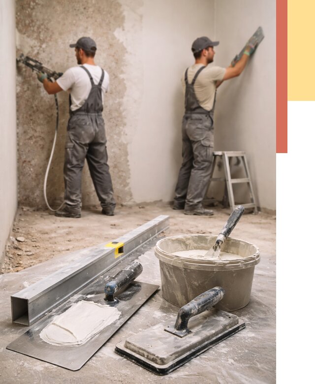 Штукатурка стен под обои в Гагарине от 4682 руб./м2 — выравнивание под обои | ОТДЕЛОЧНИК-Ггр