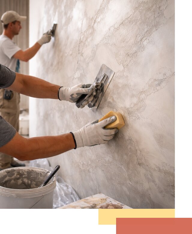 Декоративная штукатурка под мрамор в Гагарине для стен и потолков