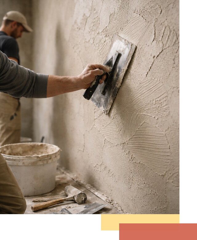 Фактурная штукатурка стен в Гагарине — монтаж, отделка, реставрация