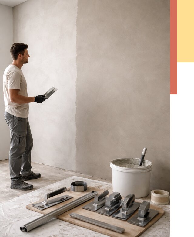 Нанесение микроцемента на стены в Гагарине от 3329 руб./м2 под ключ | ОТДЕЛОЧНИК-Ггр