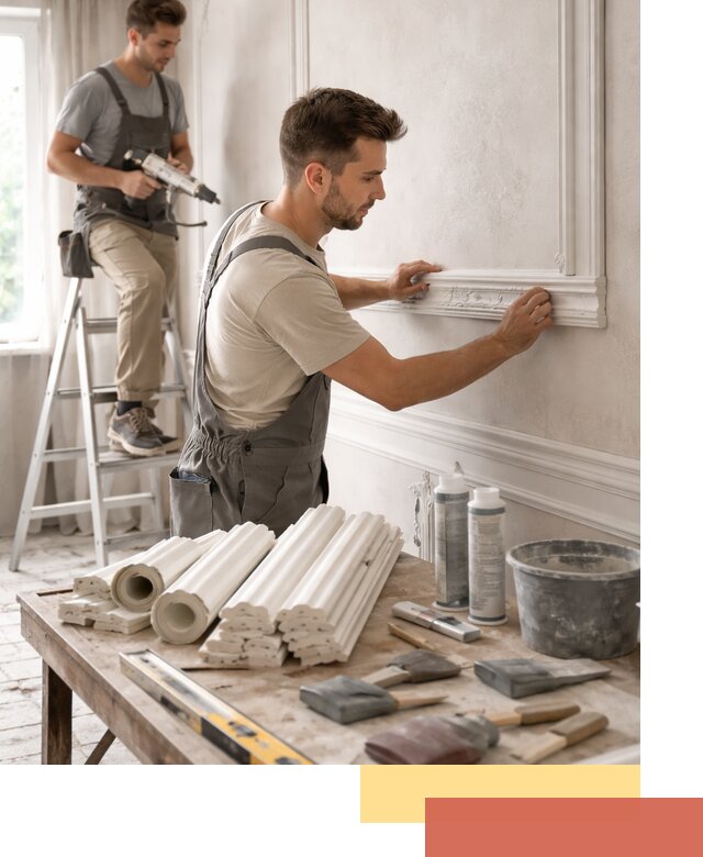 Монтаж лепнины на стены в Гагарине профессионально и качественно