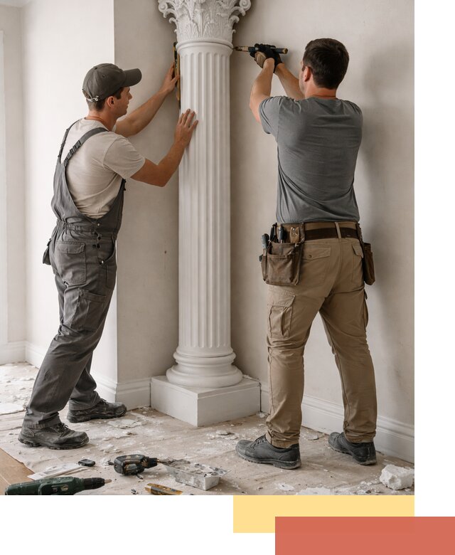 Установка декоративных колонн в Гагарине под ключ