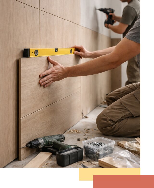 Профессиональный монтаж МДФ панелей на стены в Гагарине