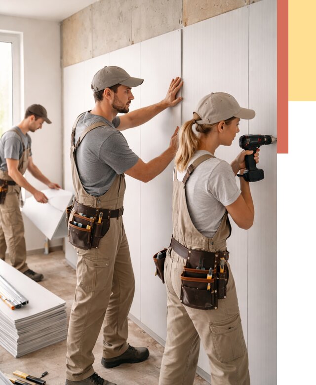 Монтаж ПВХ панелей на стены в Гагарине от 468 руб/м2 — быстро и недорого | ОТДЕЛОЧНИК-Ггр