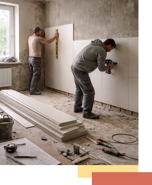 Монтаж ПВХ панелей на стены в Гагарине качественно и быстро