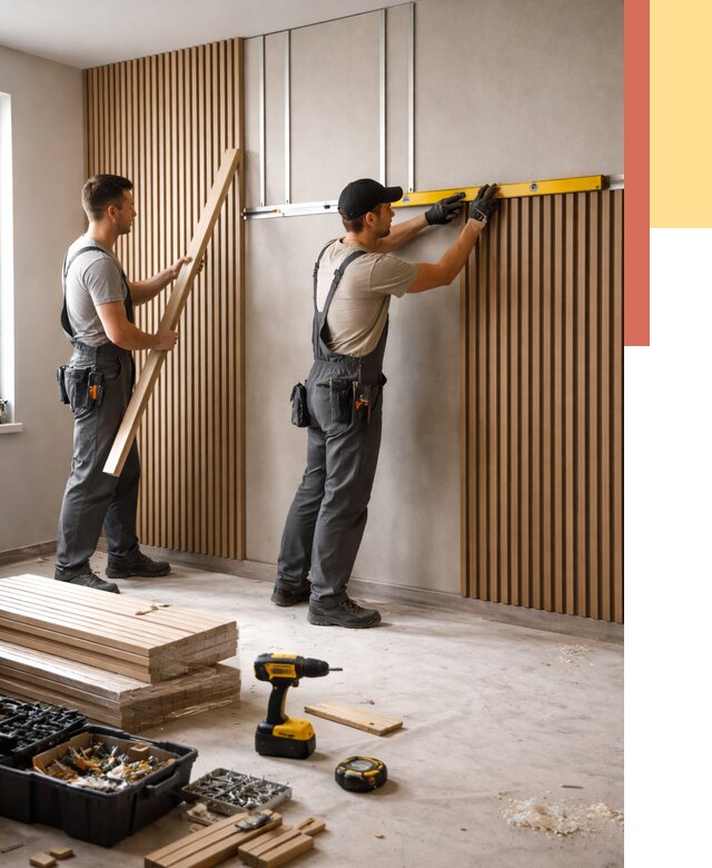 Монтаж реечных панелей на стены в Гагарине от 1248 руб. — быстро и недорого | ОТДЕЛОЧНИК-Ггр