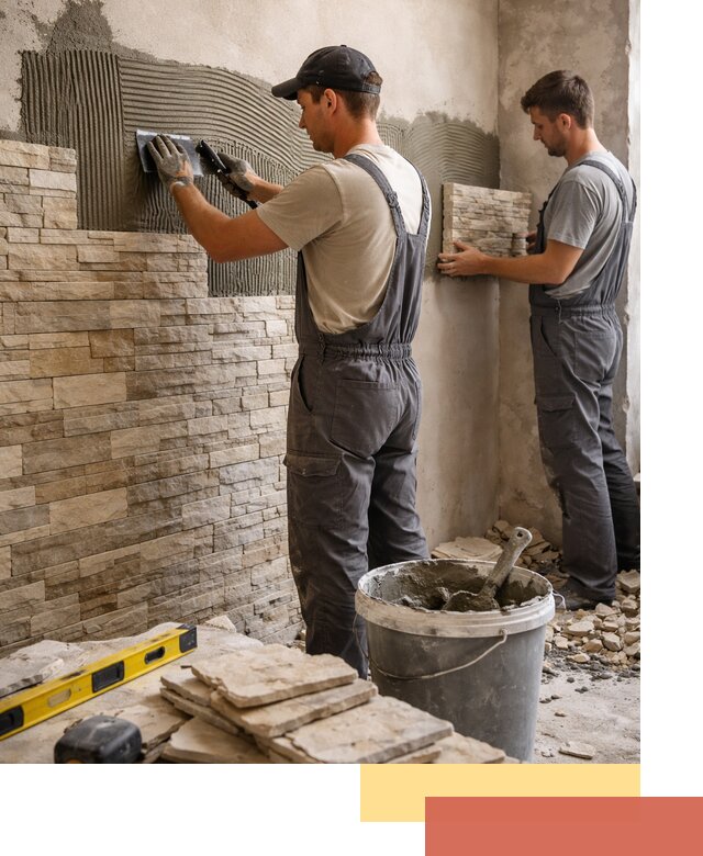 Монтаж искусственного камня в Гагарине — облицовка стен и фасадов