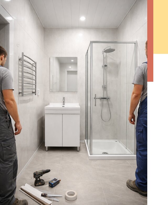 Отделка ванной комнаты панелями ПВХ в Гагарине от 4682 руб. за м2 | ОТДЕЛОЧНИК-Ггр