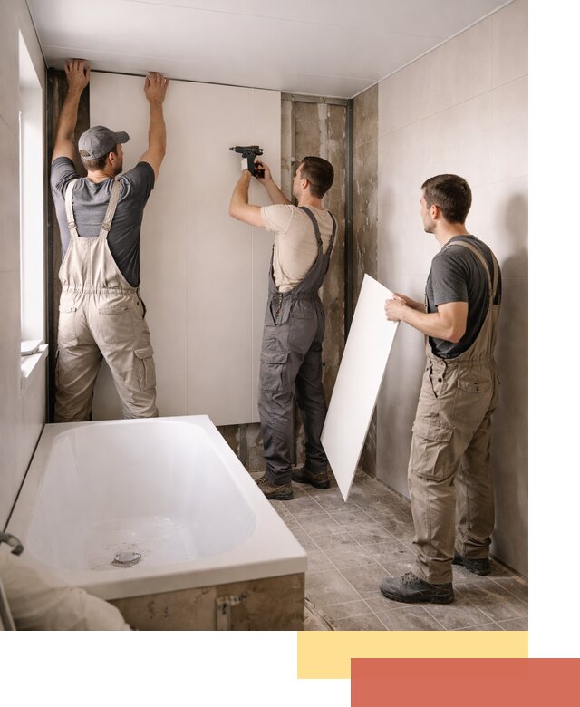 Отделка ванной панели ПВХ профессионально в Гагарине