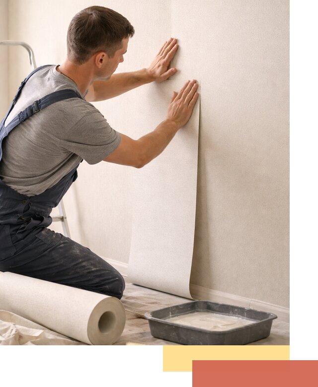 Поклейка флизелиновых обоев в Гагарине качественно и быстро