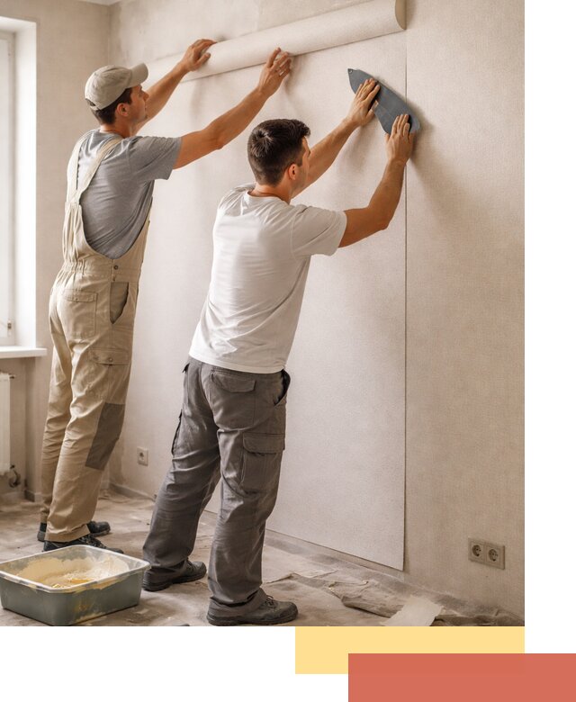 Поклейка виниловых обоев в Гагарине профессионально и качественно