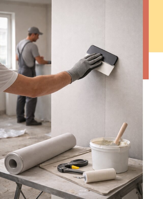 Поклейка обоев под покраску в Гагарине от 3641 руб. за м2 | ОТДЕЛОЧНИК-Ггр