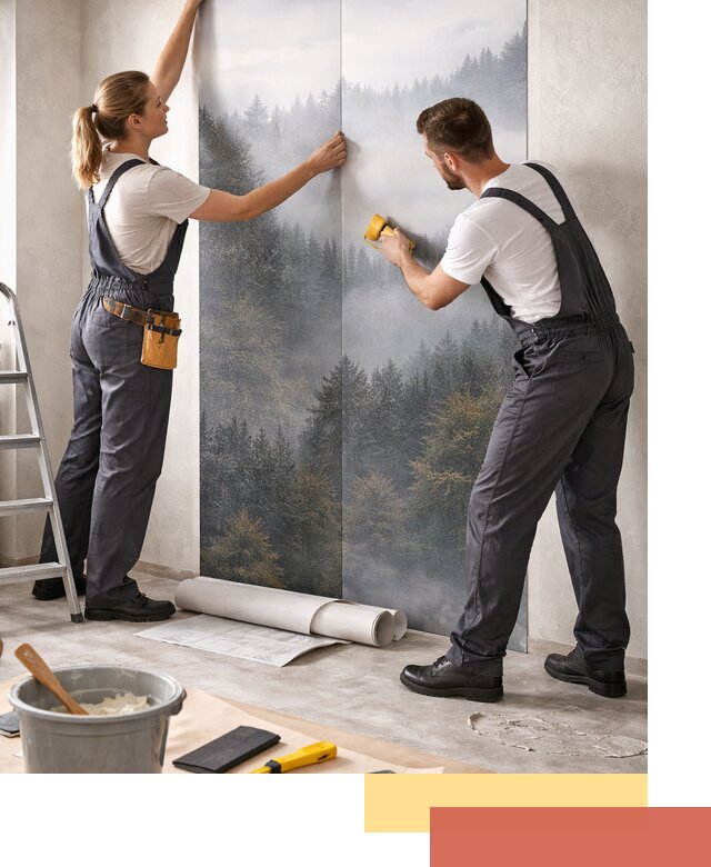 Поклейка фотообоев профессионально в Гагарине под ключ