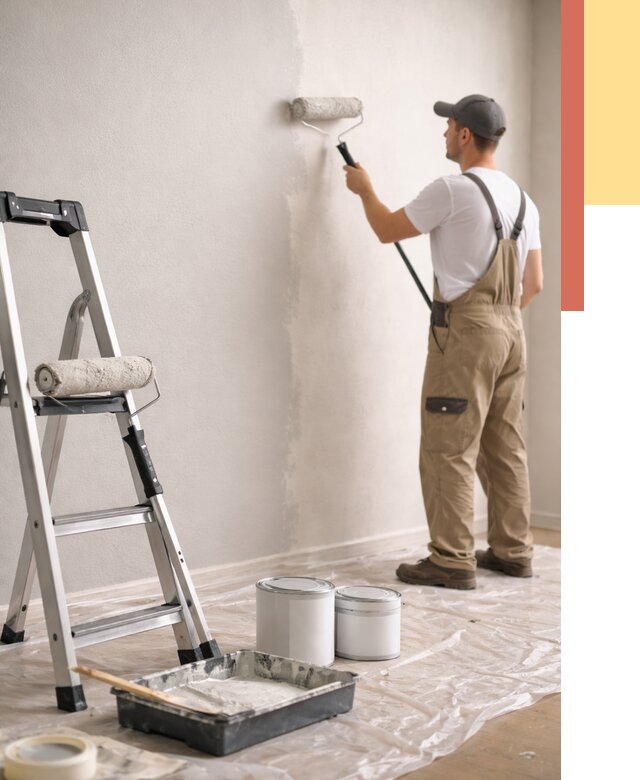 Покраска стен латексной краской в Гагарине от 4682 руб. за м2 | ОТДЕЛОЧНИК-Ггр