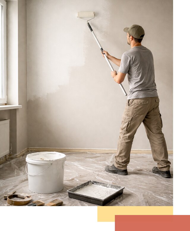 Покраска стен латексной краской в Гагарине качественно и быстро