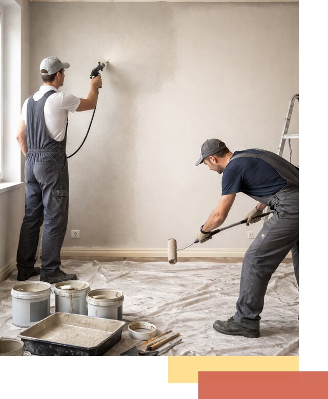 Покраска стен моющейся краской и защита поверхностей в Гагарине