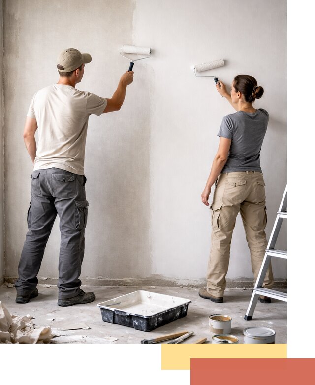 Окраска стен по стеклохолсту в Гагарине качественно и долговечно