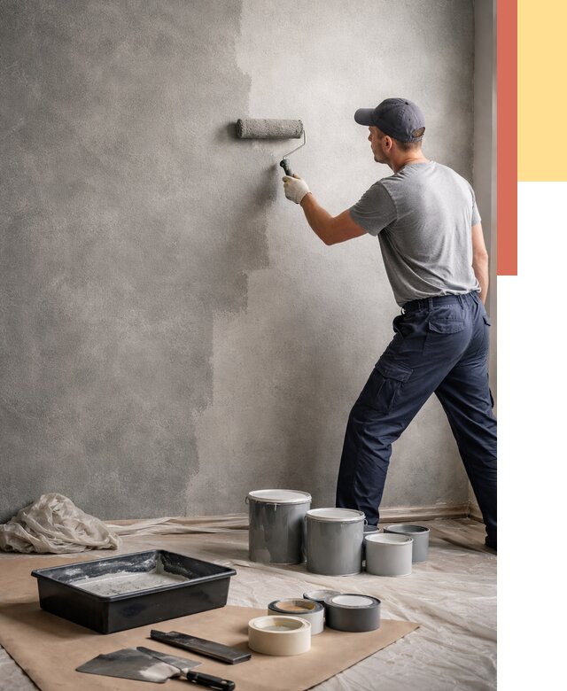 Покраска стен под бетон в Гагарине от 676 руб. за м2 — быстро и недорого | ОТДЕЛОЧНИК-Ггр