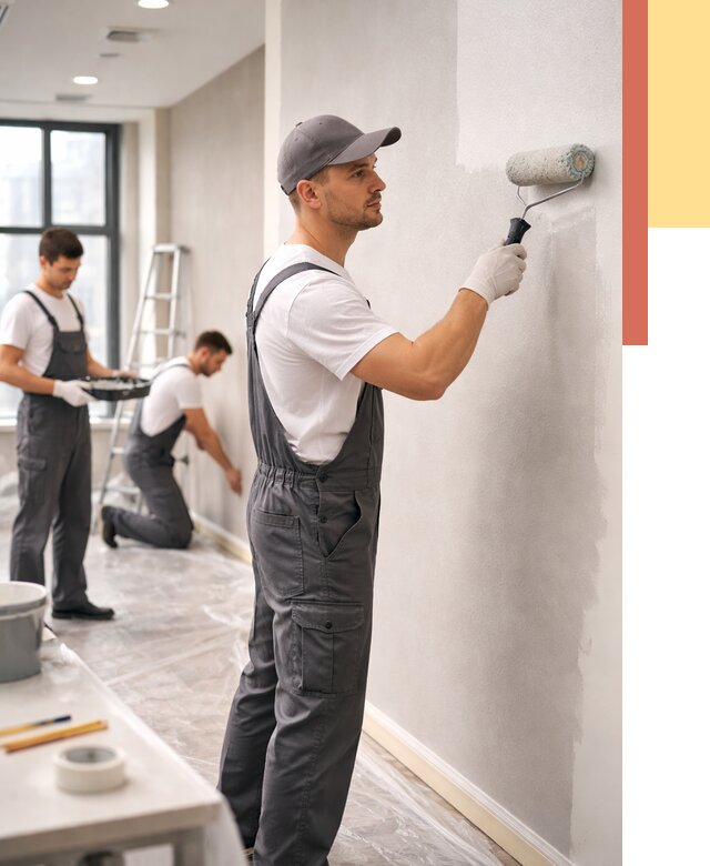 Покраска стен в офисе в Гагарине от 8843 руб. — быстро и недорого | ОТДЕЛОЧНИК-Ггр