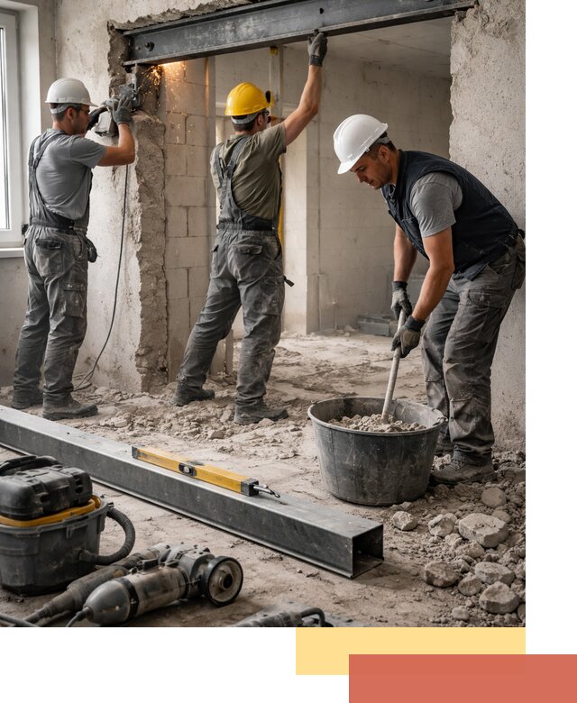 Создание проемов в стенах и несущих конструкциях в Гагарине