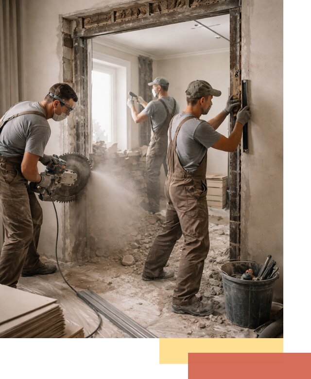 Расширение дверного проема под установку новой двери в Гагарине