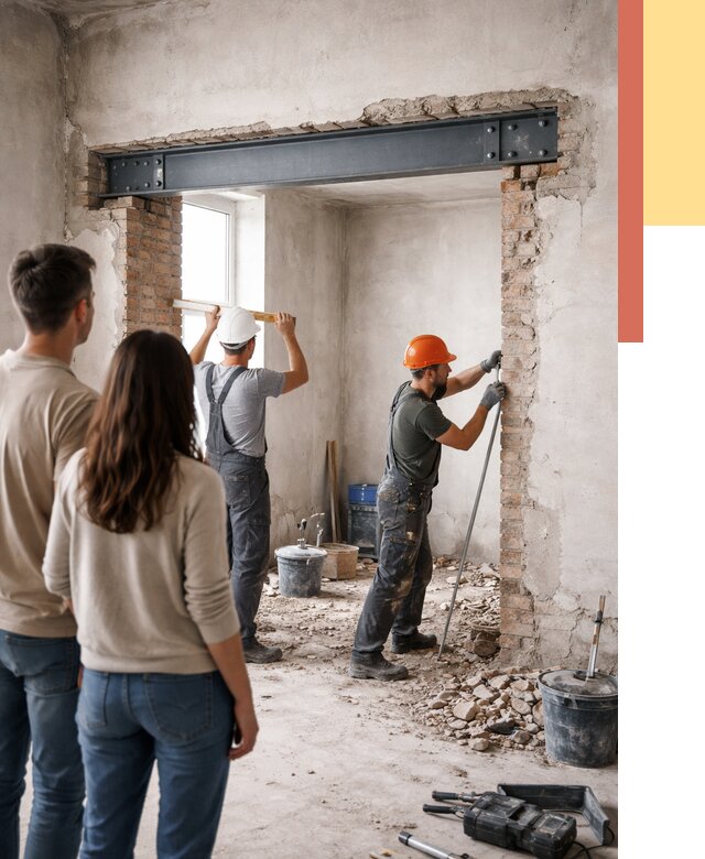 Усиление проема в стене в Гагарине от 9884 руб. — усиление дверного проема металлоконструкцией | ОТДЕЛОЧНИК-Ггр