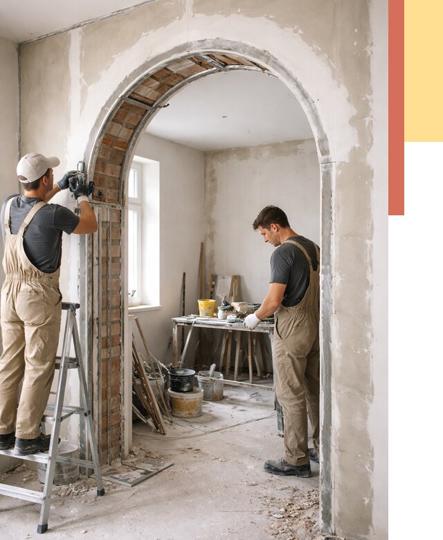 Устройство арочного проема в Гагарине от 9884 руб. под ключ — быстро и недорого | ОТДЕЛОЧНИК-Ггр