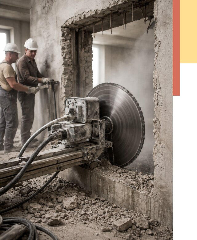 Алмазная резка проемов в Гагарине от 4682 руб. быстро и недорого | ОТДЕЛОЧНИК-Ггр