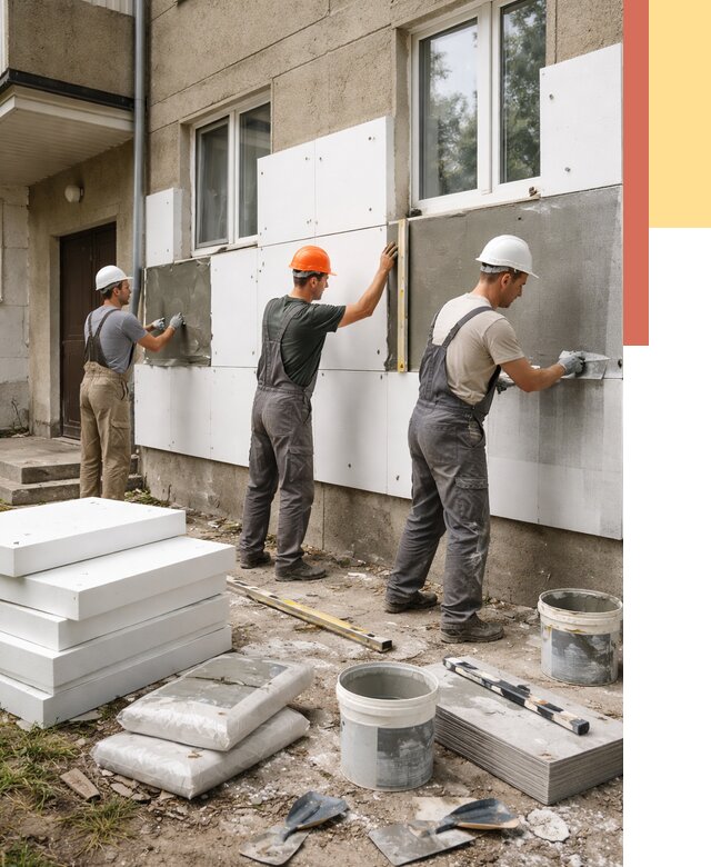 Утепление стен пенопластом в Гагарине от 1821 руб. — недорого и под ключ | ОТДЕЛОЧНИК-Ггр