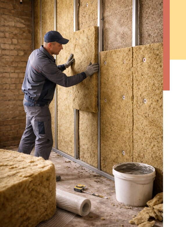 Утепление стен минватой в Гагарине от 1405 руб./м2 — недорого и быстро | ОТДЕЛОЧНИК-Ггр