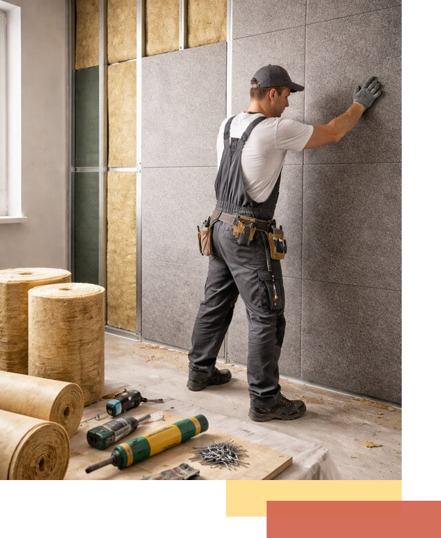 Профессиональная шумоизоляция стен в Гагарине для квартиры и офиса