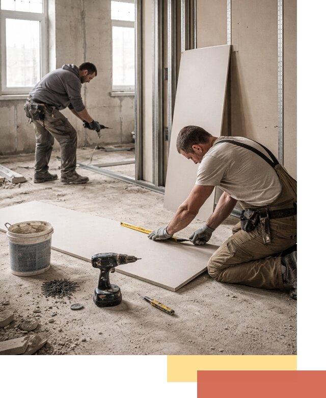 Кладка перегородок из ПГП под ключ в Гагарине