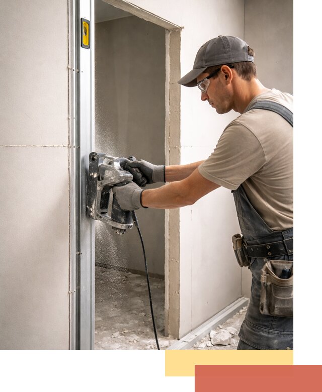 Устройство дверного проема в перегородке в Гагарине