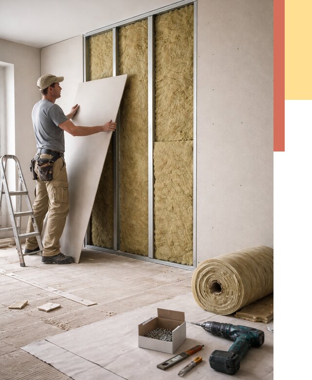 Перегородка из гипсокартона с шумоизоляцией в Гагарине от 3246 руб. | ОТДЕЛОЧНИК-Ггр