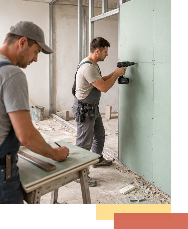 Перегородки из влагостойкого гипсокартона под ключ в Гагарине