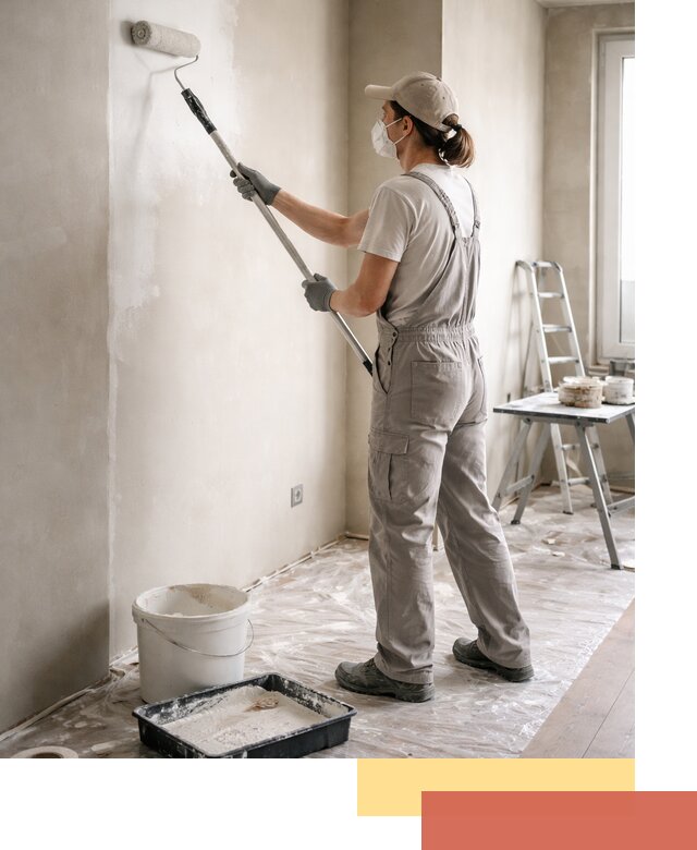 Покраска перегородок из гипсокартона в Гагарине качественно и недорого