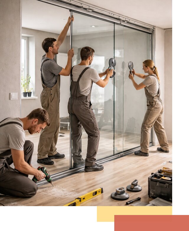 Изготовление стеклянных перегородок на заказ в Гагарине