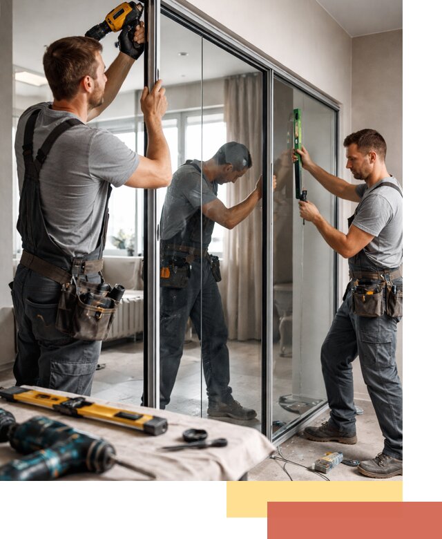 Каркасные стеклянные перегородки под ключ в Гагарине